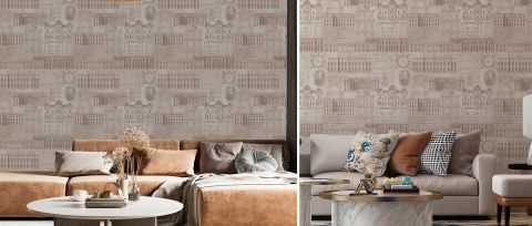 Avelune Prelude Architectural Wallpaper — Blush Beige — desktop artwork view 3