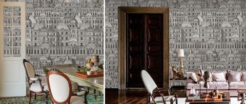 Avelune Solace Architectural Wallpaper — desktop room preview 3