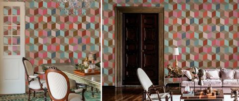 Avelune Whim Geometric Wallpaper — desktop room preview 3