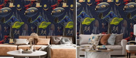 Bellora Journey Celestial Wallpaper — desktop room preview 3