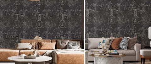 Bellora Passage Illustrative Wallpaper — Graphite — desktop artwork view 3