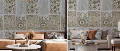 Bellora Vista Floral Wallpaper — desktop room preview 3