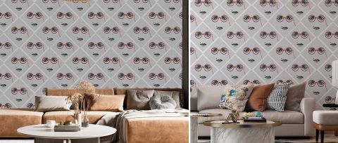 Celandine Cadence Illustrative Wallpaper — desktop room preview 3