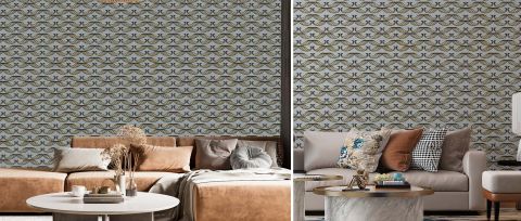 Celandine Rhapsody Illustrative Wallpaper — desktop room preview 3