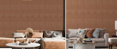 Celandine Serenade Surface Effect Wallpaper — desktop room preview 3