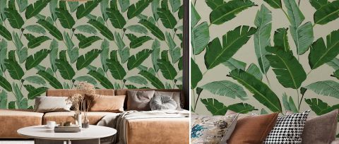 Celandine Verse Botanical Wallpaper — desktop room preview 3