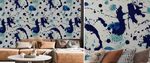 Dovewick Atelier Geometric Wallpaper — desktop room preview 3