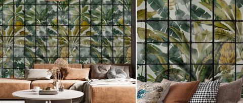 Dovewick Gleam Botanical Wallpaper — desktop room preview 3