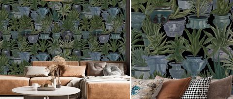 Dovewick Keepsake Botanical Wallpaper — desktop room preview 3