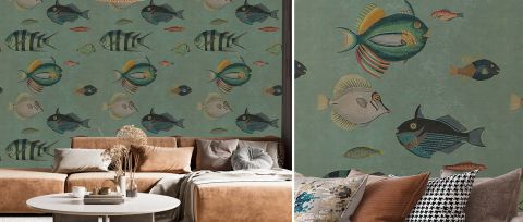 Dovewick Prelude Marine Wallpaper — desktop room preview 3