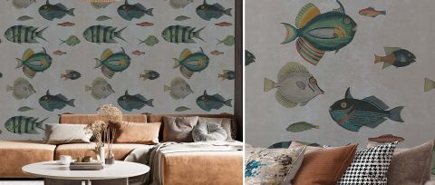 Dovewick Prelude Marine Wallpaper — Sage — desktop artwork view 3