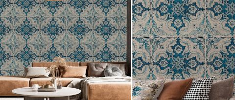 Dovewick Serenade Floral Wallpaper — desktop room preview 3