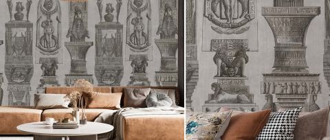 Dovewick Tableau Architectural Wallpaper — desktop room preview 3