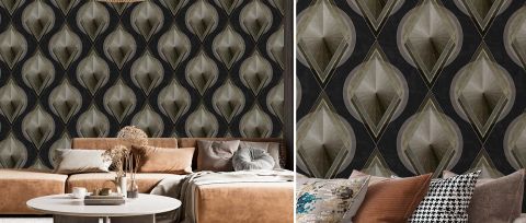 Elowen Atelier Art Deco Wallpaper — desktop room preview 3