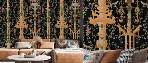 Elowen Reverie Architectural Wallpaper — desktop room preview 3