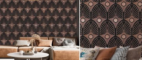 Elowen Solace Art Deco Wallpaper — desktop room preview 3