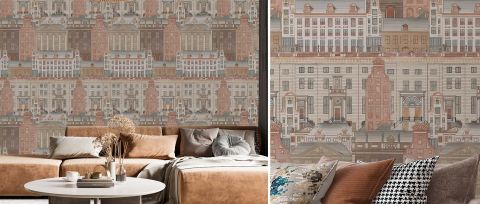 Elowen Whim Architectural Wallpaper — desktop room preview 3