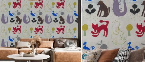Fenwick Atelier Animal Wallpaper — desktop room preview 3