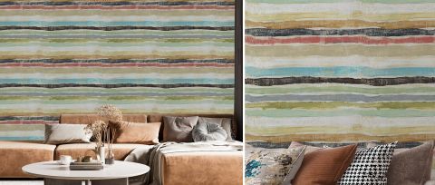 Fenwick Chronicle Geometric Wallpaper — desktop room preview 3