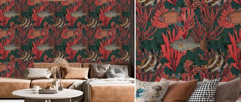 Fenwick Enclave Marine Wallpaper — desktop room preview 3