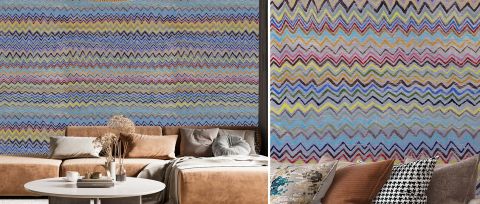 Fenwick Gleam Geometric Wallpaper — desktop room preview 3