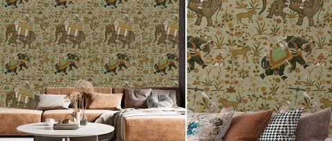 Fenwick Vista Indian Garden Wallpaper — desktop room preview 3