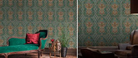 Gildmere Daydream Ornamental Wallpaper — desktop room preview 3