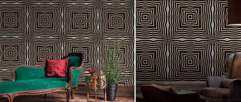 Gildmere Drift Geometric Wallpaper — desktop room preview 3