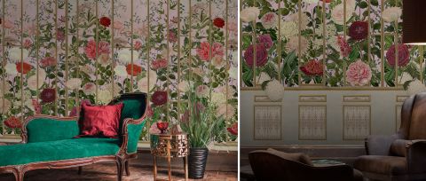 Gildmere Gleam Floral Wallpaper — desktop room preview 3