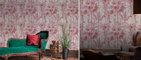 Gildmere Muse Tropical Wallpaper — Rose — desktop artwork view 3