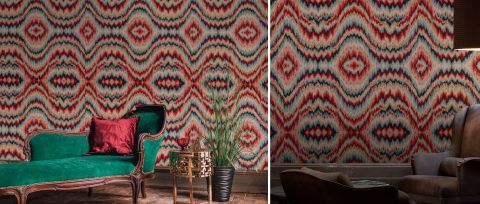 Gildmere Rhapsody Geometric Wallpaper — desktop room preview 3