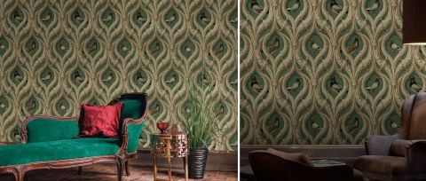 Gildmere Solace Geometric Wallpaper — desktop room preview 3