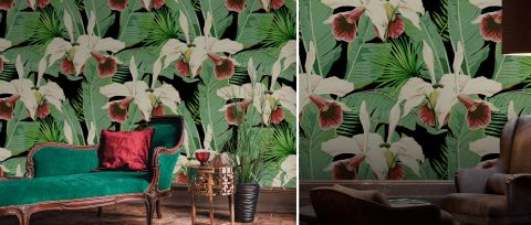 Gildmere Vista Botanical Wallpaper — desktop room preview 3