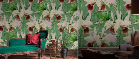 Gildmere Vista Botanical Wallpaper — Sage — desktop artwork view 3