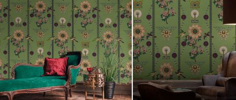 Iverley Cadence Ornamental Wallpaper — desktop room preview 3