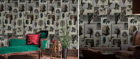 Iverley Daydream Botanical Wallpaper — desktop room preview 3