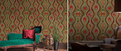 Iverley Gleam Ornamental Wallpaper — desktop room preview 3