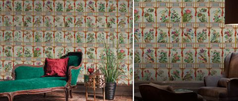 Iverley Reverie Floral Wallpaper — desktop room preview 3