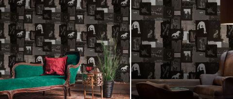 Iverley Serenade Illustrative Wallpaper — desktop room preview 3