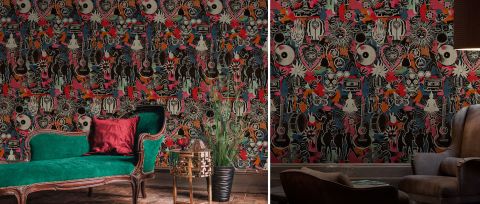 Iverley Solace Bird Wallpaper — desktop room preview 3