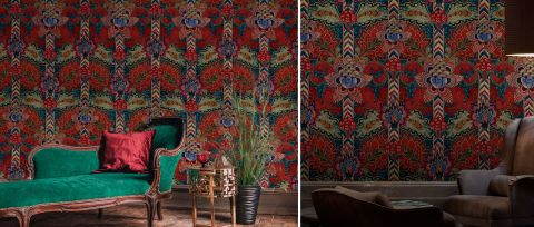 Iverley Tableau Geometric Wallpaper — desktop room preview 3