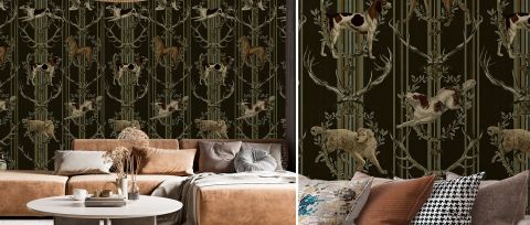 Junora Atelier Equestrian Wallpaper — desktop room preview 3