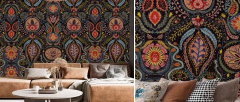 Junora Passage Ornamental Wallpaper — desktop room preview 3