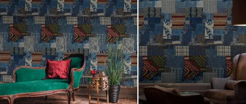 Junora Reverie Geometric Wallpaper — desktop room preview 3