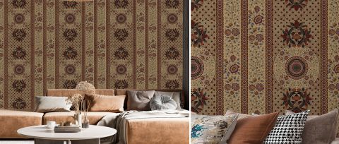 Junora Verse Ornamental Wallpaper — desktop room preview 3