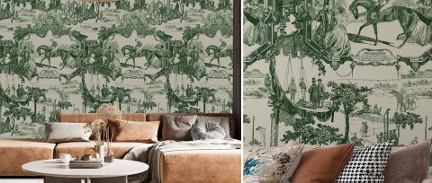 Junora Vista Equestrian Wallpaper — desktop room preview 3