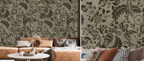 Kestrel Atelier Ornamental Wallpaper — desktop room preview 3