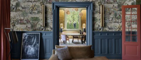 Kestrel Enclave Tropical Wallpaper — desktop room preview 3