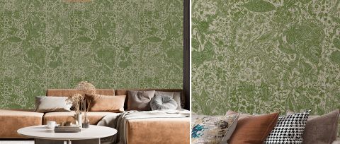 Kestrel Haven Ornamental Wallpaper — desktop room preview 3