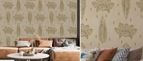 Kestrel Keepsake Floral Wallpaper — desktop room preview 3